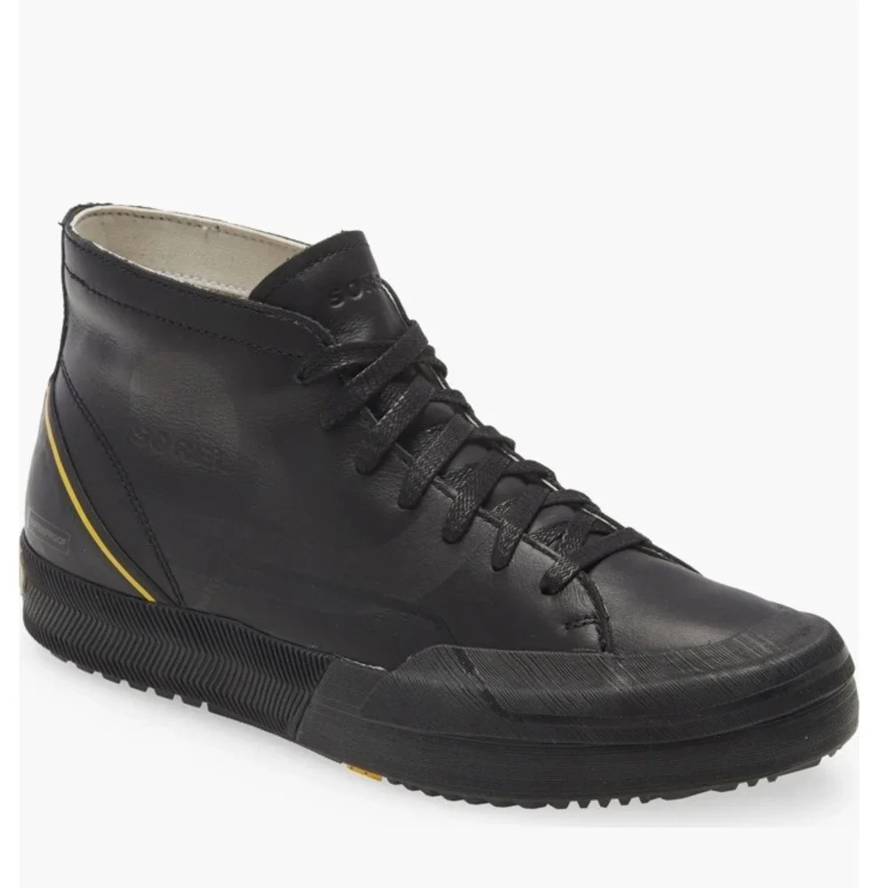 Sorel Grit Waterproof Chukka Sneakers Black Leather Mens 11 UK 10 EU‎ 44